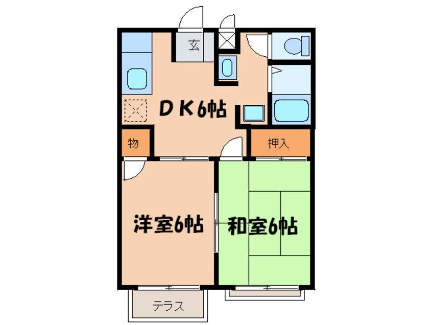 間取図 レビュ－弐番館