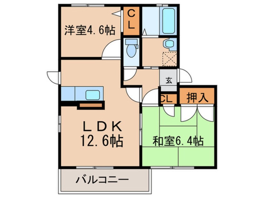 間取図 シャーメゾン　Ｂ棟