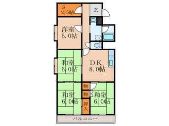 間取図 北方スカイマンション(105)