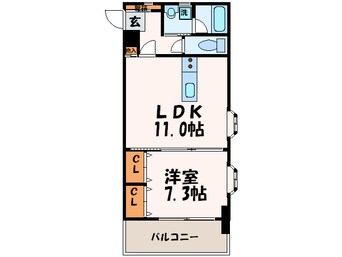 間取図 アミティエ美野島