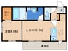 D-room香住ヶ丘 1LDKの間取り
