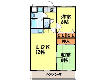 間取図 サザンコ－ト片縄