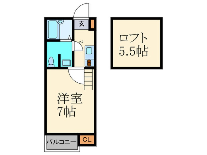 間取図 ピュア箱崎東参番館