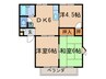 ハイネス穴生 3DKの間取り