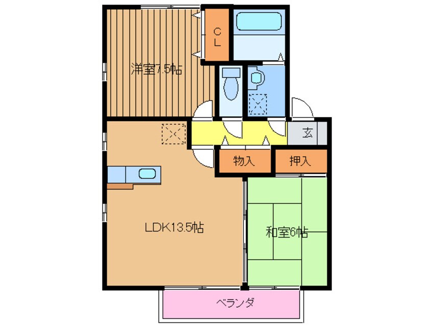 間取図 リビングタウン舞の里　A