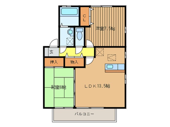 間取り図 リビングタウン舞の里　A