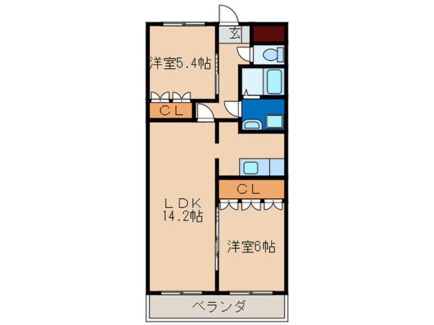 間取図 グランド－ルのぞえ２