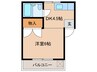メゾンあいおい 1DKの間取り
