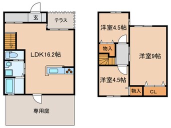 間取図 ボヌ－ル大川