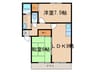 ウィンディア福柳木 2LDKの間取り