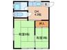 セイワコーポ 2DKの間取り
