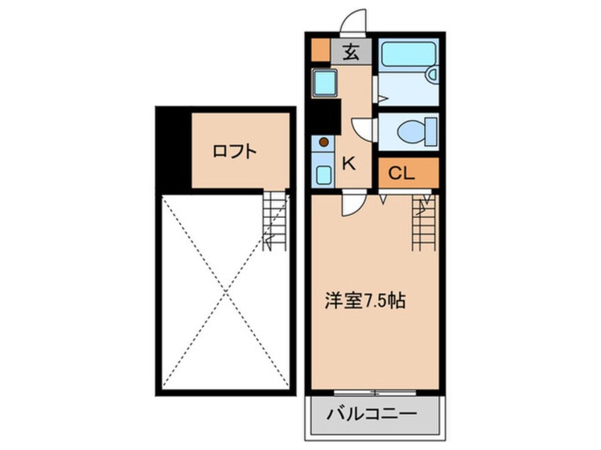 間取図 レジデンシャルスイ－ツ福岡