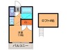 マキシム福大前Ⅲ 1Rの間取り