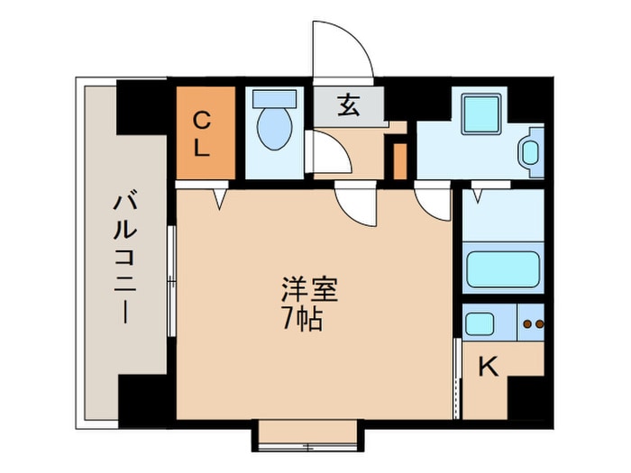 間取り図 アクアシティ渡辺通(505)