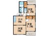 キャンファマンションⅡ 3DKの間取り
