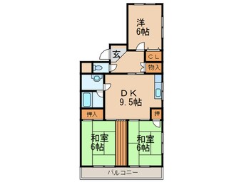 間取図 サンコスモス京良城