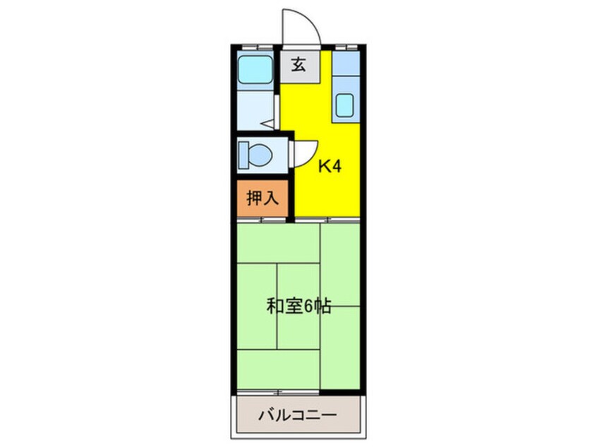間取図 二村コーポ　２階部分