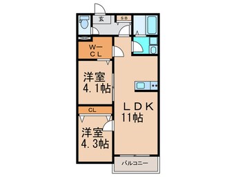 間取図 ｳﾞｪﾙｼﾞｭ博多ﾚｼﾞﾃﾞﾝｼｬﾙｽｲｰﾄ