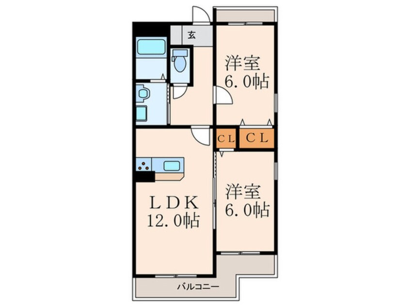 間取図 グランディール徳力