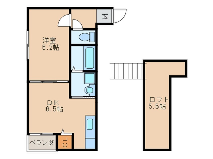 間取図 ＰＯＬＡＲＩＳ　今宿