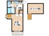コスモアイリス 1Kの間取り