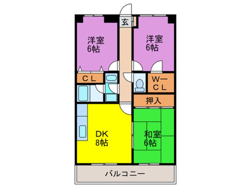 間取図 ウェレッヂ春日