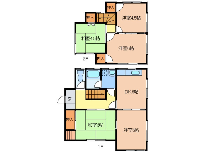 間取図 こもの貸家