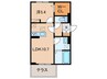 D-room中二十町 1LDKの間取り