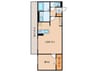 D-room中二十町 1LDKの間取り