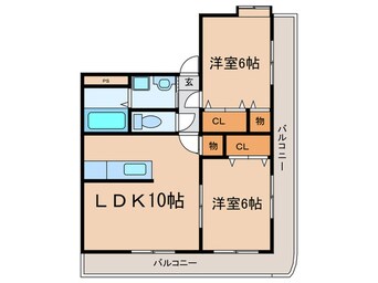 間取図 リュミエ－ル高良内