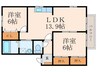 エティンセラ－２１　Ｂ棟 2LDKの間取り
