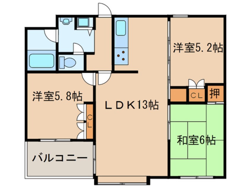 間取図 アメニス桜山寺A棟(305)