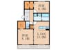 D-ROOM中井 2LDKの間取り