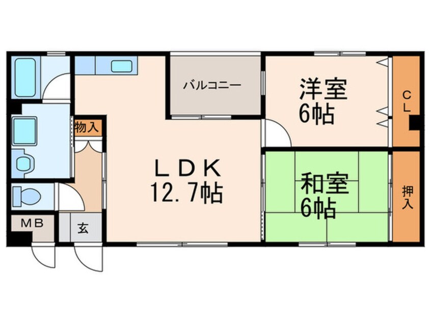 間取図 メゾンカトレア