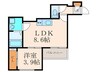 Crecia折尾Ⅱ 1LDKの間取り