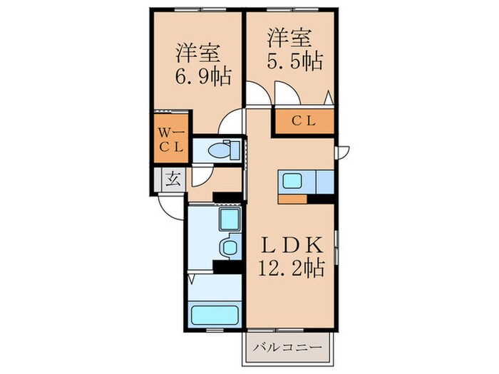 間取り図 セイボヌール　Ｂ棟
