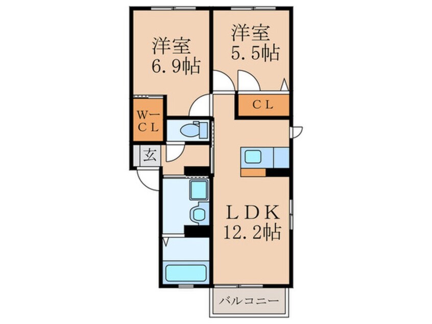 間取図 セイボヌール　Ｂ棟