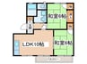 レジデンス武蔵A 2LDKの間取り