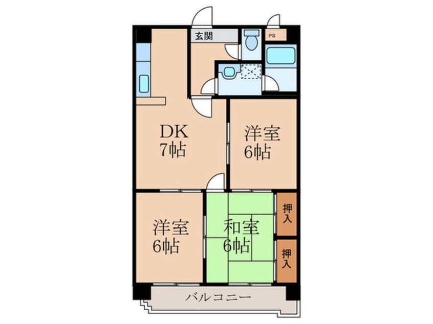 間取図 エムズコート沼本町B