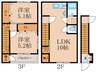 クレッシェンド陣の原 2LDKの間取り