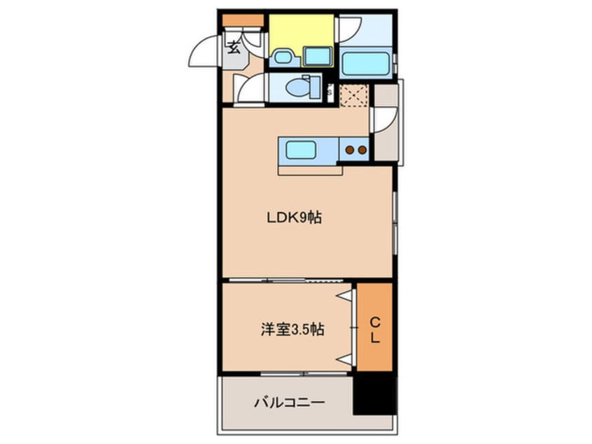 間取図 アクタス大手門Ⅱ(1102)