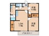 ヴィファイブ河波 2LDKの間取り