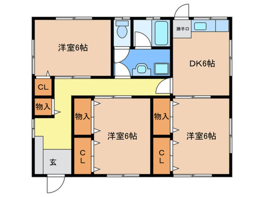 間取図 小山田貸家Ⅰ号