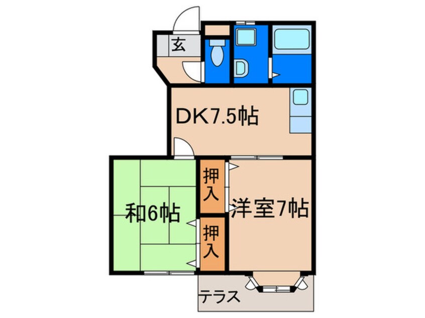 間取図 クレストール緑ヶ丘Ａ