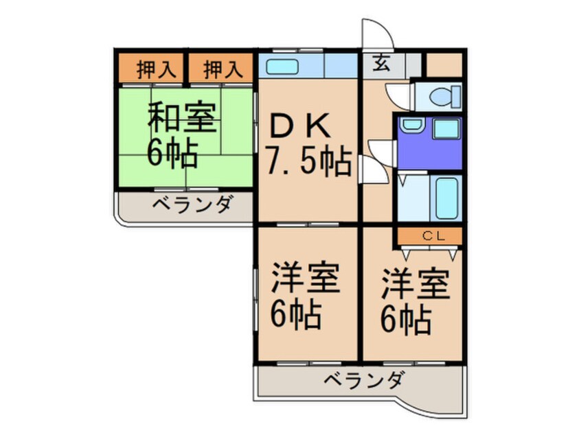 間取図 トーカンマンション平尾