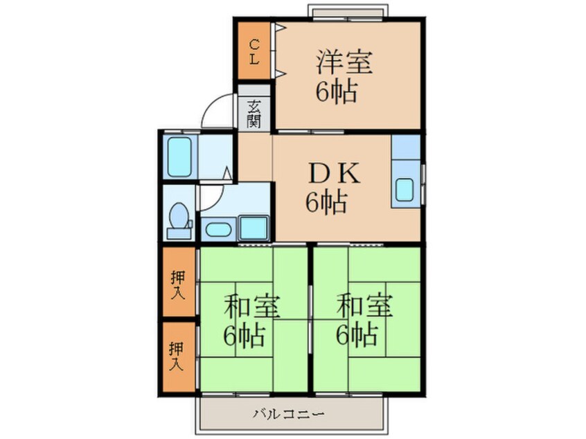 間取図 セジュール朽網Ｂ棟