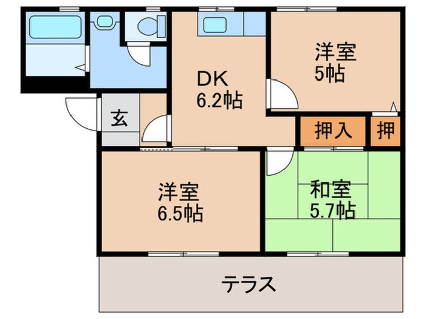 間取図 プリマベ－ラＣ