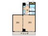 第４エルザビル 2Kの間取り