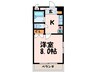 シティホ－ク博多 1Kの間取り