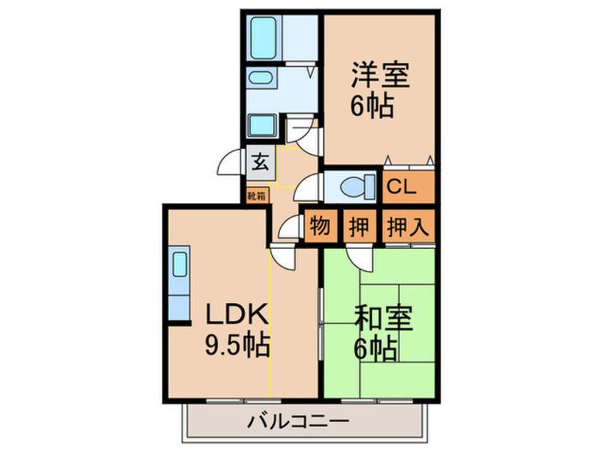 間取図 シャンポ－ルＡ